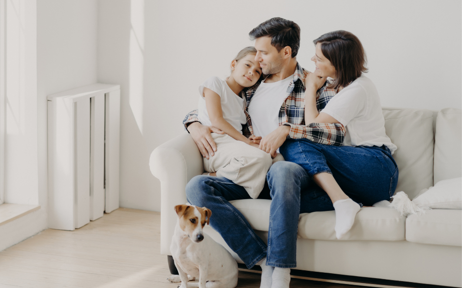 Corporate Housing furnished living room for relocations